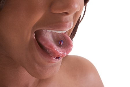 Teen Tongue Piercing